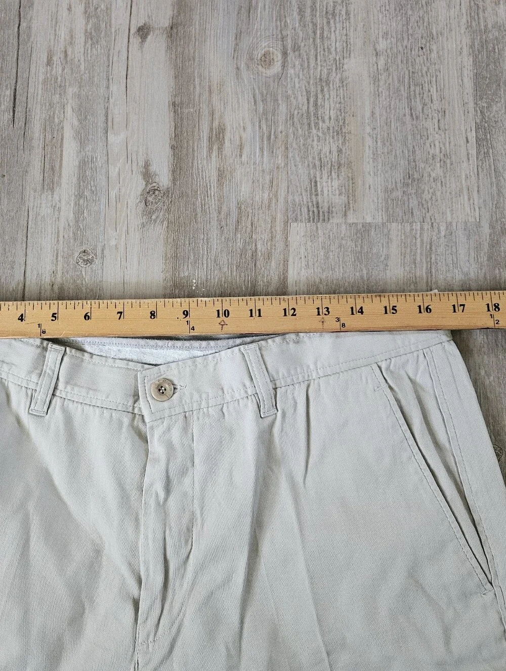 Zegna Sport Light Beige Men's Flat Front Causal Cotton Chino Shorts Size 34